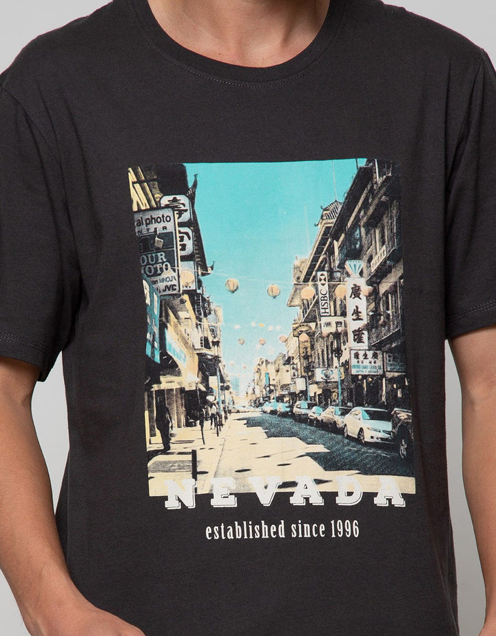 Nevada Short Sleeve T-Shirt Print Nevada China Town