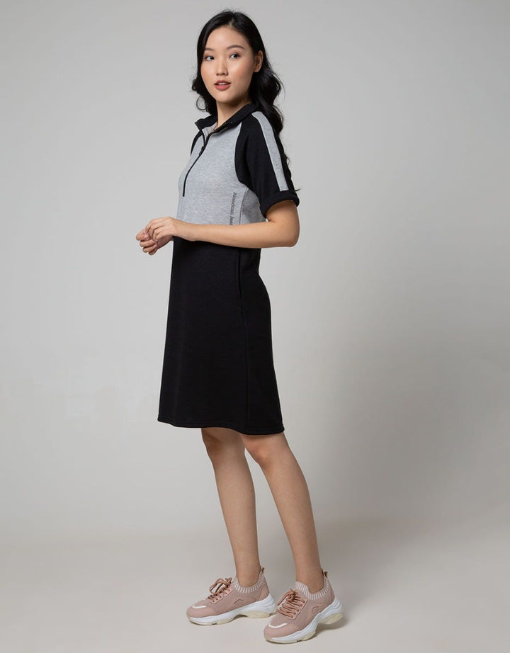 American Jeans Short Sleeve Midi DreShort Sleeve Cut And Sewn