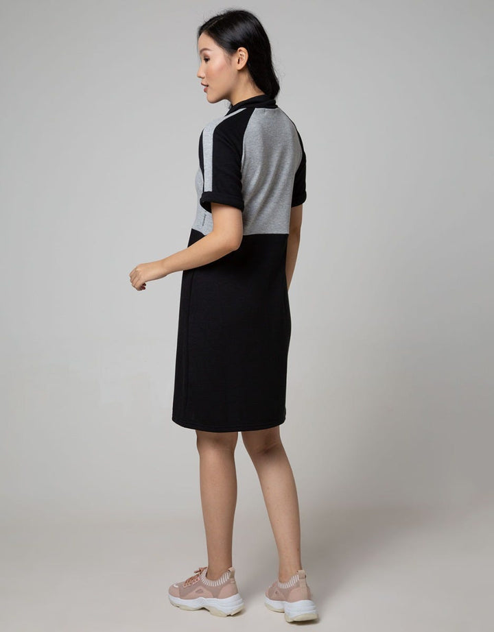 American Jeans Short Sleeve Midi DreShort Sleeve Cut And Sewn