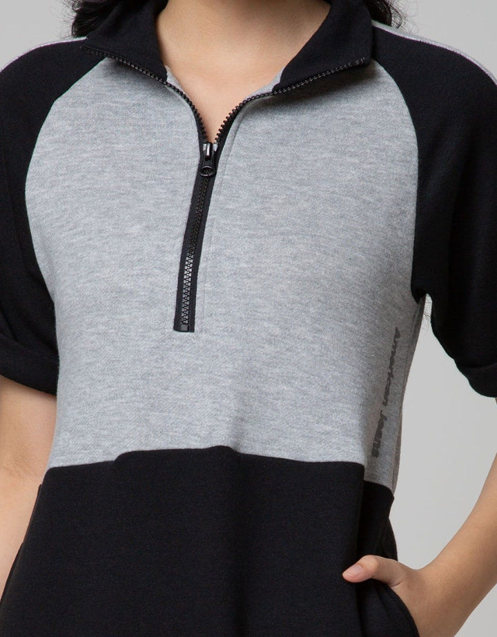 American Jeans Short Sleeve Midi DreShort Sleeve Cut And Sewn