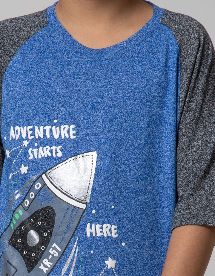 Little M 3/4 Raglan T-Shirt Rocket Siro