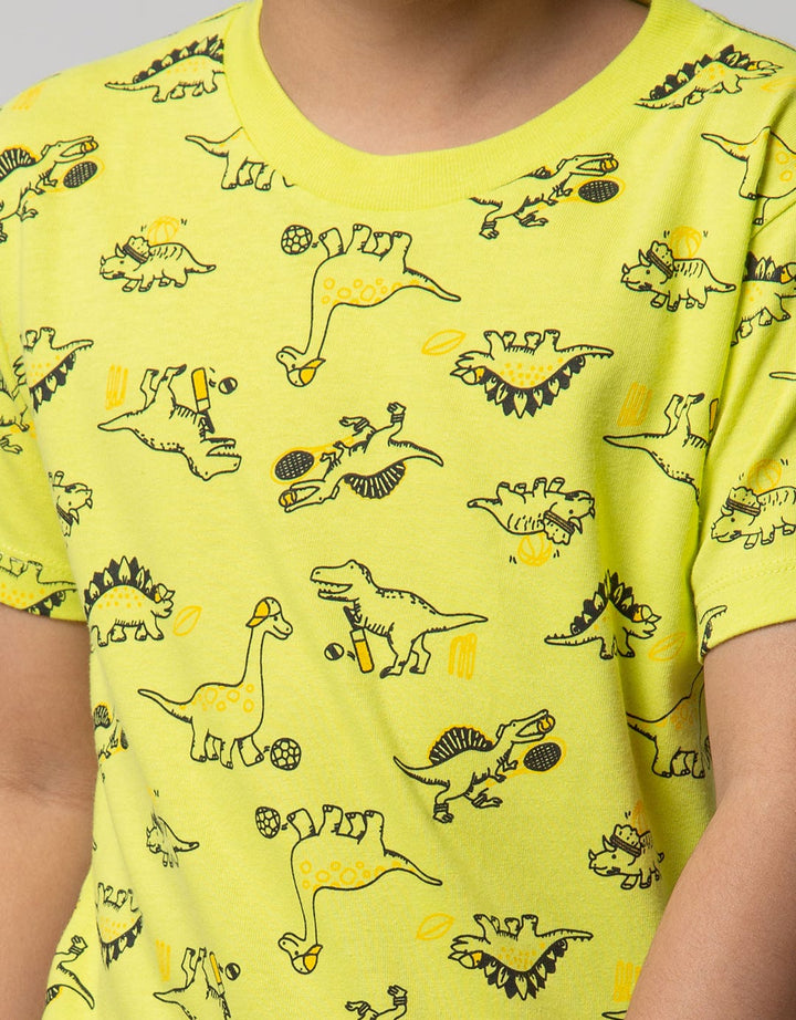 Little M Short Sleeve T-Shirt Fullprint Dino