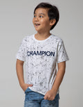 Little M Short Sleeve T-Shirt Fullprint Splash Flocking Champion