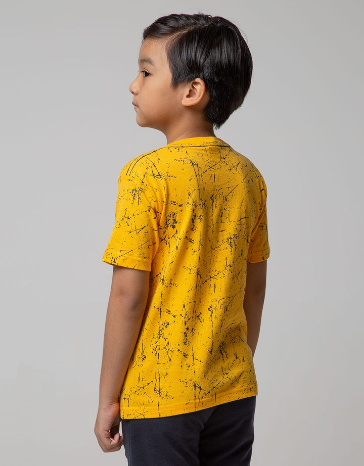 Little M Short Sleeve T-Shirt Fullprint Splash Flocking Champion