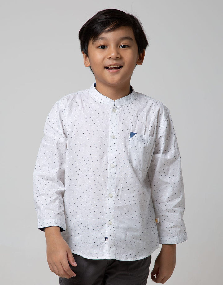 Little M Long Sleeve Shirt Hai Fullprint Segitiga