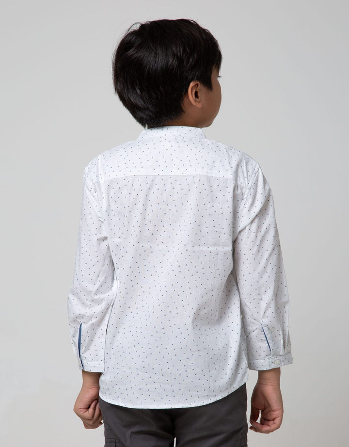 Little M Long Sleeve Shirt Hai Fullprint Segitiga