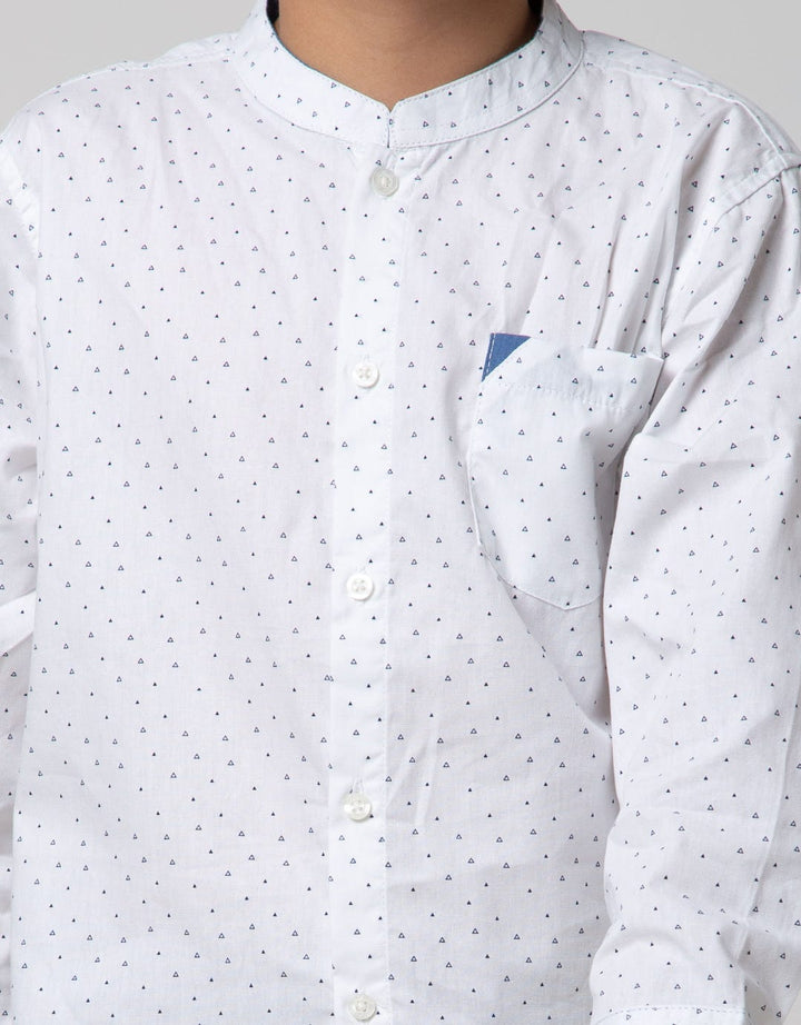 Little M Long Sleeve Shirt Hai Fullprint Segitiga