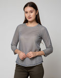 Details Long Sleeve T-Shirt Top Doubleface Stripe