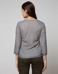 Details Long Sleeve T-Shirt Top Doubleface Stripe