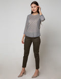 Details Long Sleeve T-Shirt Top Doubleface Stripe