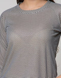 Details Long Sleeve T-Shirt Top Doubleface Stripe