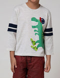 Little M Long Sleeve T-Shirt Dino Bordir
