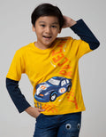 Little M Long Sleeve T-shirt Double Sleeve Car