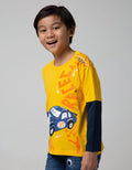 Little M Long Sleeve T-shirt Double Sleeve Car