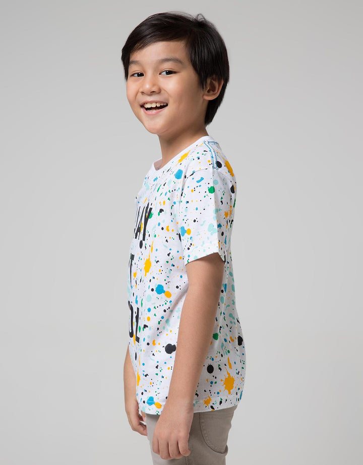 Little M Short Sleeve T-Shirt Fullprint Splash Play It Cool