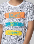 Little M Short Sleeve T-shirt Fullprint Typography Brushstroke