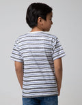 Little M Short Sleeve T-shirt Stripe Pockets
