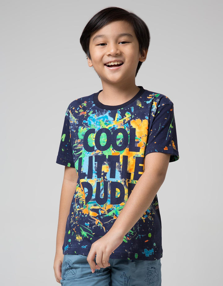 Little M Short Sleeve T-Shirt Fullprint Splash Cool Little Dude