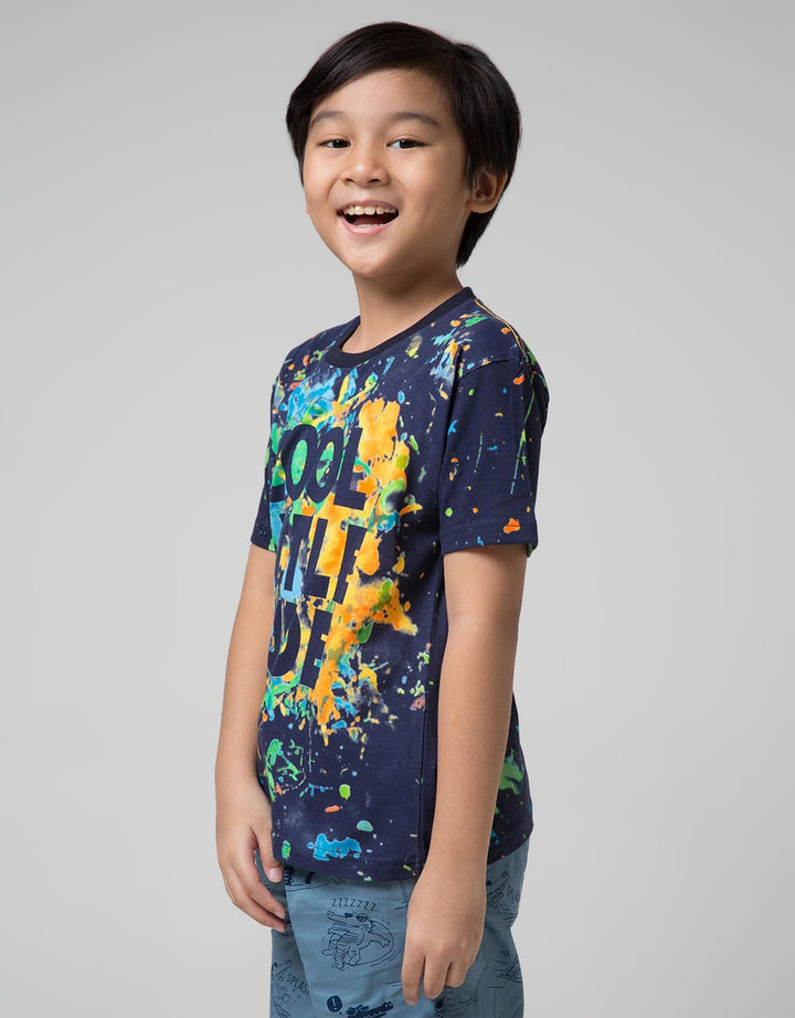 Little M Short Sleeve T-Shirt Fullprint Splash Cool Little Dude