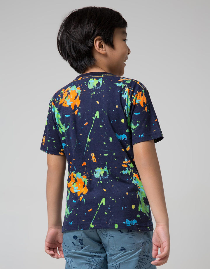 Little M Short Sleeve T-Shirt Fullprint Splash Cool Little Dude
