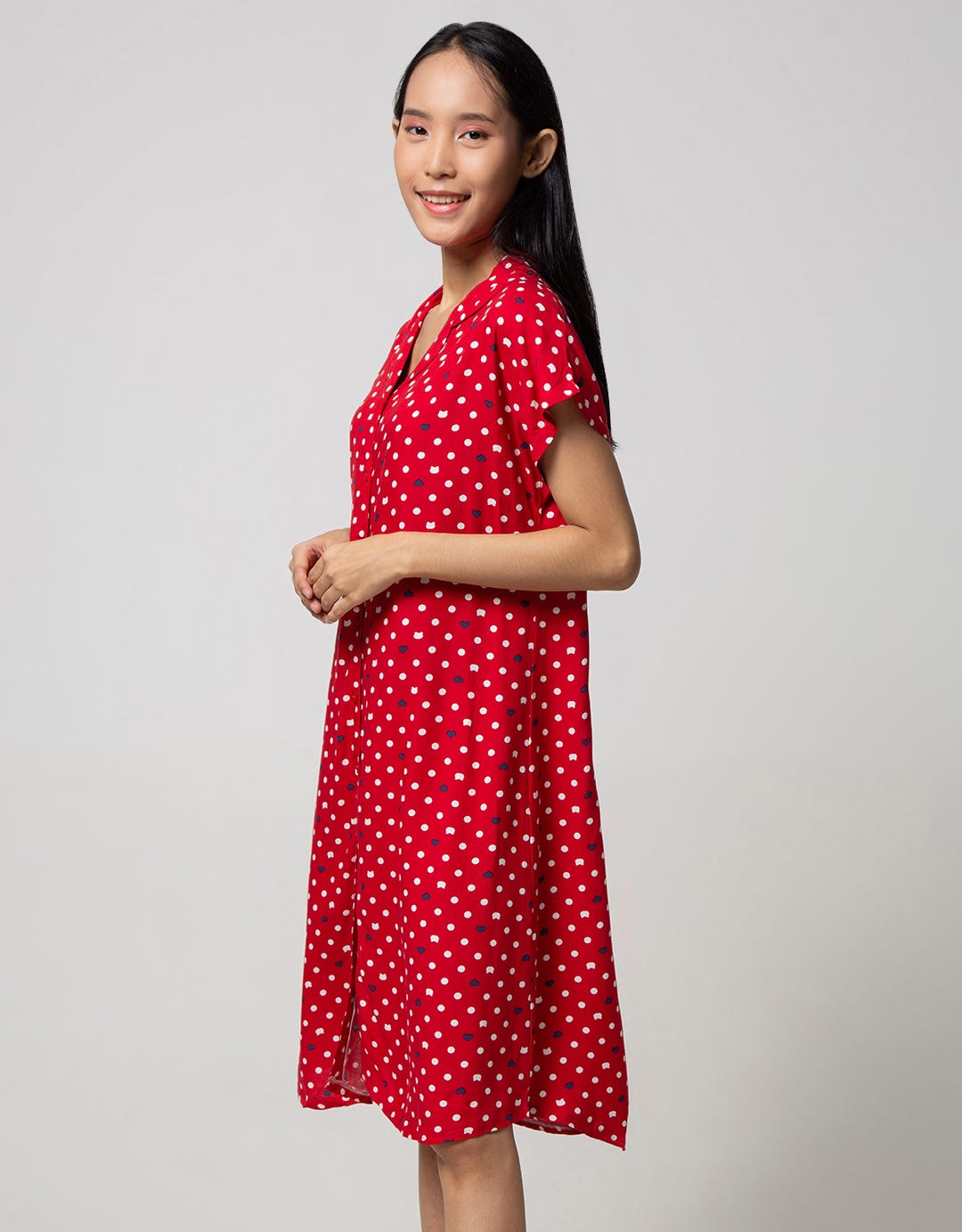 Nevada Short Sleeve Midi Dress Cat