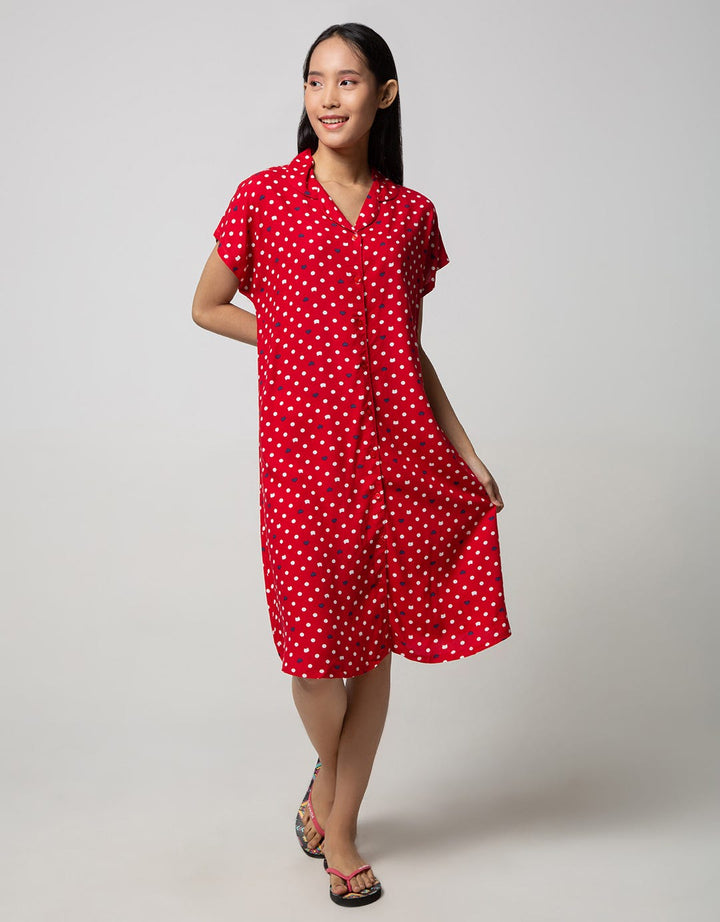 Nevada Short Sleeve Midi Dress Cat
