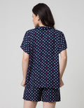 Nevada Short Sleeve Pyjama Shorts Pants Cat Poka
