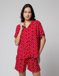 Nevada Short Sleeve Pyjama Shorts Pants Cat Poka