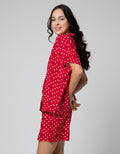 Nevada Short Sleeve Pyjama Shorts Pants Cat Poka
