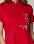 Connexion Short Sleeve Midi Dress Cny 2021 Embro Flower