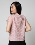 Connexion Formal Blouse Top Lace Combine Renda Cut N Sewn