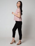 Connexion Formal Blouse Top Lace Combine Renda Cut N Sewn