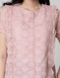 Connexion Formal Blouse Top Lace Combine Renda Cut N Sewn