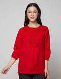 St. Yves Long Sleeve Blouse Top Lace