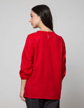 St. Yves Long Sleeve Blouse Top Lace