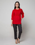 St. Yves Long Sleeve Blouse Top Lace