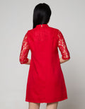 St. Yves Short Sleeve Midi Dress Lace
