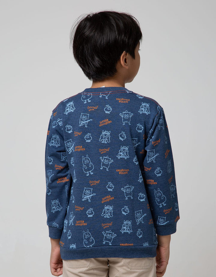 Little M Sweater Terry Fullprint Monster