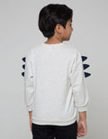 Little M Dino Cucuk Zipper Sweater