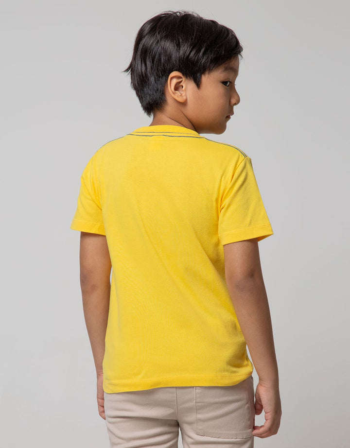 Little M Short Sleeve T-Shirt Dino Sablon Kantong