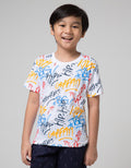 Little M Short Sleeve T-Shirt Fullprint Graffiti