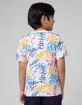 Little M Short Sleeve T-Shirt Fullprint Graffiti