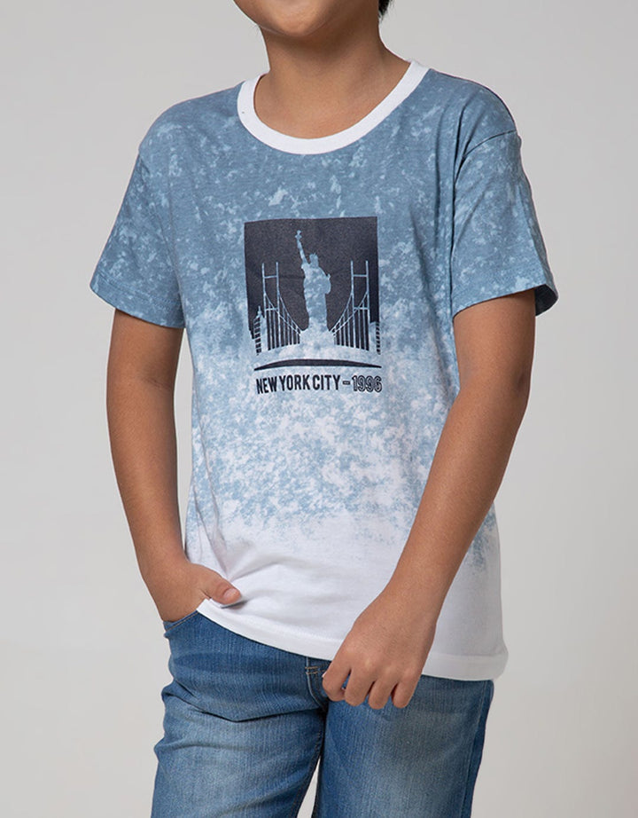 Little M Short Sleeve Tshirt Fullprint Tie Dyed