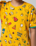 Little M Short Sleeve T-shirt Fullprint Food
