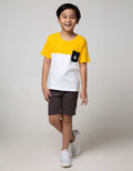 Little M Short Sleeve T-Shirt Cut N Sewn Ship Print Pockets