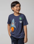 Little M Short Sleeve T-Shirt Cosmic Dude Screen Printed Pocket