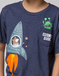Little M Short Sleeve T-Shirt Cosmic Dude Screen Printed Pocket