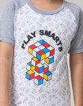Little M Short Sleeve Raglan T-Shirt Fullprint Cubic Play Smart