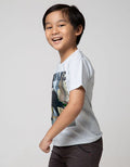 Little M Short Sleeve T-Shirt Sequin Dino Nyc