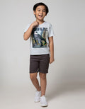 Little M Short Sleeve T-Shirt Sequin Dino Nyc